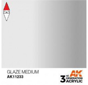 , , , ACRILICO MODELLISMO AK INTERACTIVE GLAZE MEDIUM 17ML