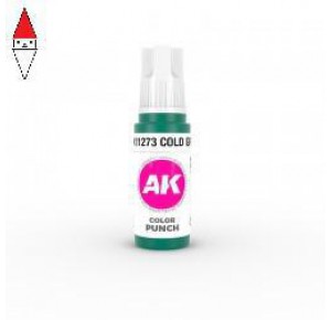 , , , ACRILICO MODELLISMO AK INTERACTIVE COLD GREEN - COLOR PUNCH 17ML