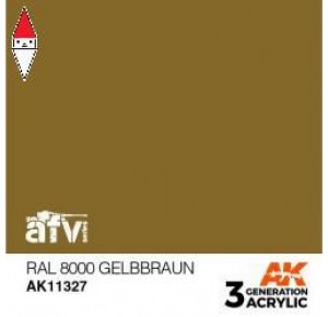 , , , ACRILICO MODELLISMO AK INTERACTIVE RAL 8000 GELBBRAUN