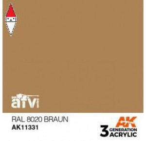, , , ACRILICO MODELLISMO AK INTERACTIVE RAL 8020 BRAUN