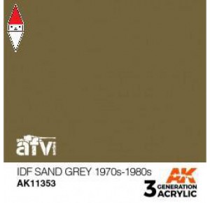 , , , ACRILICO MODELLISMO AK INTERACTIVE IDF SAND GREY 1970S-1980S