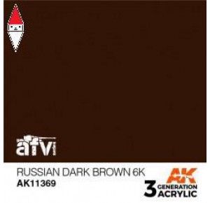 , , , ACRILICO MODELLISMO AK INTERACTIVE RUSSIAN DARK BROWN 6K