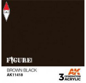 , , , ACRILICO MODELLISMO AK INTERACTIVE BROWN BLACK