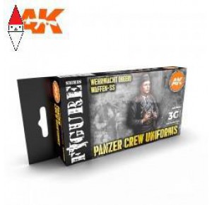 , , , ACRILICO MODELLISMO AK INTERACTIVE PANZER CREW BLACK UNIFORMS SET