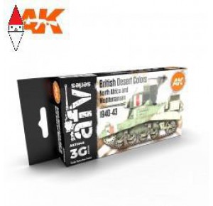 , , , ACRILICO MODELLISMO AK INTERACTIVE BRITISH DESERT COLOURS