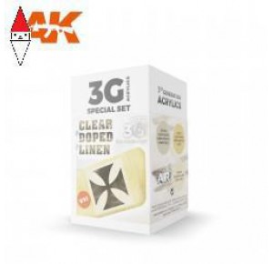 , , , ACRILICO MODELLISMO AK INTERACTIVE CLEAR DOPED LINEN SET 3G