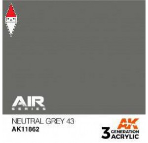, , , ACRILICO MODELLISMO AK INTERACTIVE NEUTRAL GREY 43