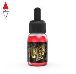 , , , ACRILICO MODELLISMO AK INTERACTIVE FLUOR RED - THE INKS 30ML
