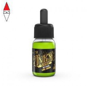 , , , ACRILICO MODELLISMO AK INTERACTIVE LIME GREEN - THE INKS 30ML
