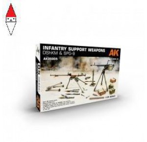 , , , AK INTERACTIVE 1/35 INFANTRY SUPPORT WEAPON SET 1: DSHKM & SPG-9