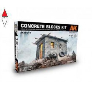 , , , AK INTERACTIVE 1/35 CONCRETE BLOCKS KIT
