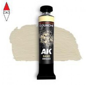 , , , ACRILICO MODELLISMO AK INTERACTIVE SAND - AK GOUACHE 20ML