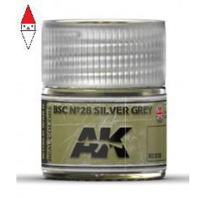, , , ACRILICO MODELLISMO AK INTERACTIVE BSC N 28 SILVER GREY 10ML