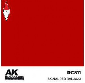 , , , LACQUER PAINT MODELLISMO AK INTERACTIVE SIGNAL RED RAL 3020 17ML