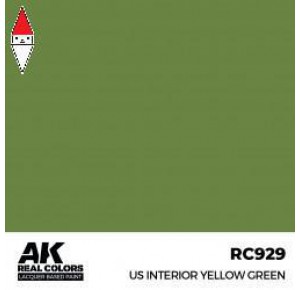 , , , LACQUER PAINT MODELLISMO AK INTERACTIVE US INTERIOR YELLOW GREEN 17ML
