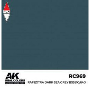 , , , LACQUER PAINT MODELLISMO AK INTERACTIVE RAF EXTRA DARK SEA GREY BS381C/640 17ML