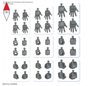 , , , BANDAI OPTION PARTS SET GUNPLA 04 BUILD HANDS ROUND
