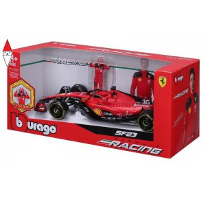 , , , MODELLINO STATICO BBURAGO 1/24 F1 FERRARI SF-23 N 16 WITH LECLERC FIGURE