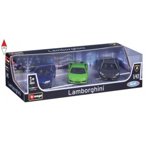 , , , MODELLINO STATICO BBURAGO 1/43 LAMBORGHINI GIFT PACK 3 AUTO