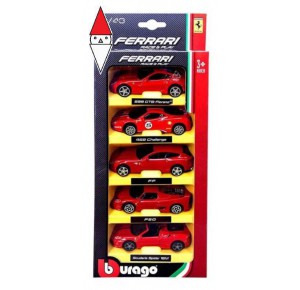 , , , MODELLINO STATICO BBURAGO 1/43 FERRARI R AND P 5 PACK, WB