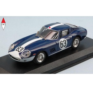 , , , 1/43 BEST MODEL FERRARI 275 GTB/4 COUPE N 63 SPA 1967 VESTEY - GASPAR BLUE WHITE