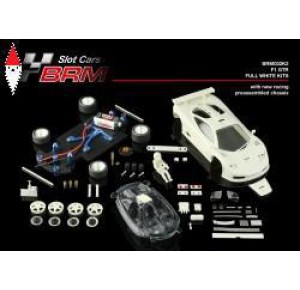 , , , BRM MODEL CARS F1 GTR - FULL WHITE KIT WITH NEW PREASSEMBLED RACING CHASSIS