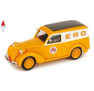 , , , 1/43 BRUMM FIAT 1100 VAN FURGONE ERG 1950 ORANGE WHITE