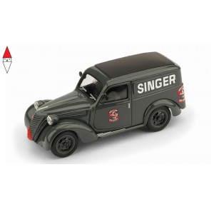 , , , 1/43 BRUMM FIAT 500C FURGONE VAN PUBBLICITARIO SINGER AGENZIA CATANZARO 1950GREY