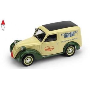 , , , 1/43 BRUMM FIAT 1100 FURGONE VAN VEICOLO PUBBLICITARIO GALBANI  1950 CREAM GREEN