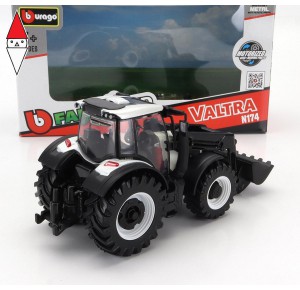 , , , 1/50 BURAGO VALTRA N174 TRACTOR FRONT LOADER 2017 WHITE BLACK
