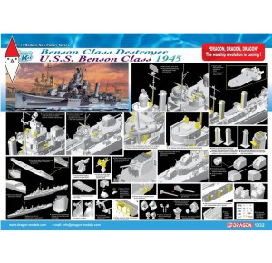 , , , DRAGON 1/350 U.S.S. BENSON DD-421 BENSON CLASS DESTROYER 1945 (SMART KIT)