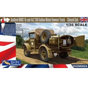 , , , GECKO 1/35 BEDFORD MWC 15-CWT 4X2 200 GALLON WATER BOWSER TRUCK (CLOSE CAB)