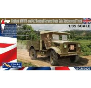 , , , GECKO 1/35 BEDFORD MWD 15-CWT 4X2 GS TRUCK (OPEN CAB/AEROSCREEN)