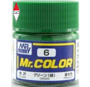 , , , LACQUER PAINT MODELLISMO GUNZE MR.COLOR GREEN - 10ML