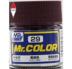 , , , LACQUER PAINT MODELLISMO GUNZE MR.COLOR HULL RED - 10ML