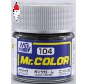 , , , LACQUER PAINT MODELLISMO GUNZE MR.COLOR GUN CHROME - 10ML