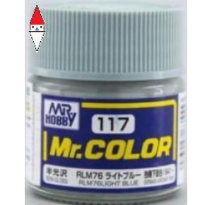 , , , LACQUER PAINT MODELLISMO GUNZE MR.COLOR RLM76 LIGHT BLUE - 10ML