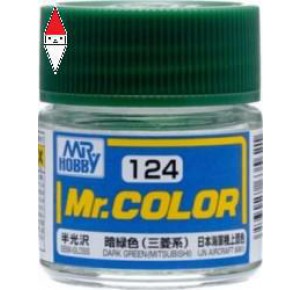 , , , LACQUER PAINT MODELLISMO GUNZE MR.COLOR DARK GREEN (MITSUBISHI) - 10ML