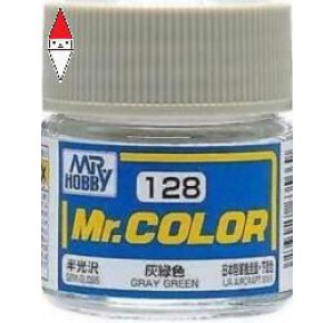 , , , LACQUER PAINT MODELLISMO GUNZE MR.COLOR GRAY GREEN - 10ML