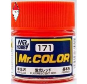 , , , LACQUER PAINT MODELLISMO GUNZE MR.COLOR FLUORESCENT RED - 10ML