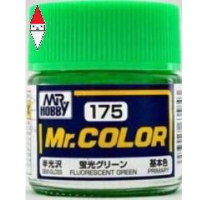 , , , LACQUER PAINT MODELLISMO GUNZE MR.COLOR FLUORESCENT GREEN - 10ML