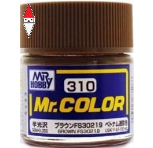 , , , LACQUER PAINT MODELLISMO GUNZE MR.COLOR BROWN FS30219 - 10ML