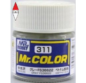 , , , LACQUER PAINT MODELLISMO GUNZE MR.COLOR GRAY FS36622 - 10ML