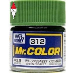 , , , LACQUER PAINT MODELLISMO GUNZE MR.COLOR GREEN FS34227 - 10ML