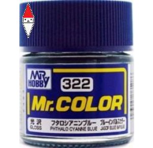 , , , LACQUER PAINT MODELLISMO GUNZE MR.COLOR PHTHALO CYANNE BLUE - 10ML