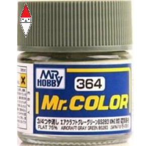, , , LACQUER PAINT MODELLISMO GUNZE MR.COLOR AIRCRAFT GRAY GREEN BS283 - 10ML