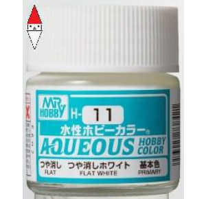 , , , ACRILICO MODELLISMO GUNZE AQUEOUS HOBBY COLORS FLAT WHITE - 10ML
