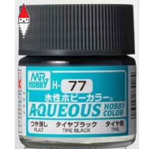 , , , ACRILICO MODELLISMO GUNZE AQUEOUS HOBBY COLORS TIRE BLACK - 10ML