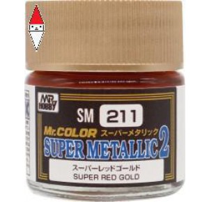 , , , VERNICE METALLICA MODELLISMO GUNZE MR.COLOR SUPER METALLIC II SUPER RED GOLD