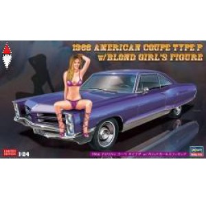 , , , HASEGAWA 1/24 1966 AMERICAN COUPE TYPE P WITH BLOND GIRLS FIGURE
